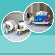 Cartoon Dachshund with a Tray