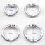 Stainless steel chastity cage with movable ring design