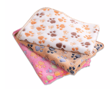 Soft Paw Print Cat / Dog Fleece Blankets