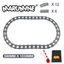 Railway Duplo Train Tracks Toys Part with Curved Straight Cross Track Rail Switch Construction Building Blocks for 3+ Boys Girls