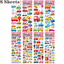 3D Stickers for Kids Toddlers 20/8 Different Sheets 3D Puffy Bulk Sticker Cartoon Education Classic Toy Children Boys Girl Gifts