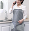 Waterproof apron anti-fouling work bib half-length waist stripe gown