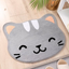 Japanese new animal shape flocking cartoon mats Household bathroom toilet door water absorbent non-slip mats