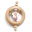 Wooden Rattle Beech Bear Hand Teething Wooden Ring Baby Rattles Play Gym Montessori Stroller Toy Educational Toys Let's Make