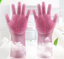 Silicone Cleaning Brush Scrubber Gloves Heat Resistant, Great for Dish wash, Cleaning, Pet Hair Care (Mint)