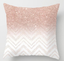 Pink geometric cushion cover