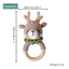 Bopoobo 1pc Baby Teether Safe Wooden Toys Mobile Pram Crib Ring DIY Crochet Rattle Soother Bracelet Teether Set Baby Product
