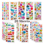 3D Stickers for Kids Toddlers 20/8 Different Sheets 3D Puffy Bulk Sticker Cartoon Education Classic Toy Children Boys Girl Gifts