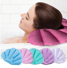 Household inflatable bath pillow with suction cup bath pillow