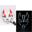 Halloween Sky Fox LED Glowing Mask Japanese Mask