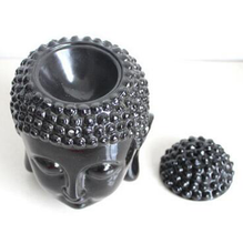 Black Buddha Head White Buddha Head Ceramic Aromatherapy Furnace Buddha Head Aromatherapy Furnace