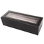 Transparent glass black PU leather gift box