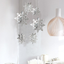6 Pcs/Set Cardboard 3D Hollow Snowflake Hanging Ornaments New Year's Christmas Decorations for Home Party Decoration