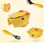 Korea Goryeo Baby Children''s Tableware Baby Infant Water Insulation Bowl Spoon Baby Sucker Bowl Spoon Supplementary Bowl