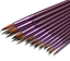 12 Pieces Painting Brushes Purple Pointed Flat Art Paintbrush Set Watercolor Nylon Hair Oil Drawing Pen For Oil Painting