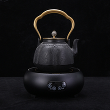 Pumpkin burned tea in an old iron pot