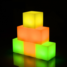 Outdoor Waterproof Cube Chair Rechargeable LED Night Light RGB Remote Control lamps pool bar table cafe ktv hotel decor lighting