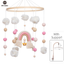 Let's Make Dropshipping Baby Rattles Crib Mobiles Toy Bed Bell Musical Box 0-12month Cloud Cotton Carousel For Cots Projection