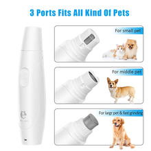Electric Pet Paws Nail Grooming Trimmer Tool USB Charged Mute Painless Pet Nail File Pet Nail Clippers