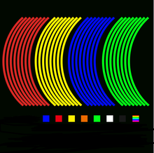 Motorcycle 18 inch wheel sticker