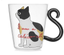 Creative Cute Kitty Cat Glass Mug Cup of Tea Cup of Coffee Milk Cup Cartoon Kitty / Black Cat Small Home Office Cup of Fruit Juice