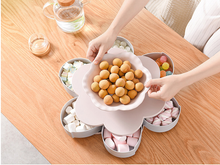 Creative petal rotating fruit bowl dried fruit box