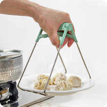 Creative kitchen stainless steel bowl clip tray clamping chuck Xiangpan insulation wheat clip put disk