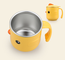 Korea Goryeo Baby Children''s Tableware Baby Infant Water Insulation Bowl Spoon Baby Sucker Bowl Spoon Supplementary Bowl