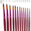 12 Pieces Painting Brushes Purple Pointed Flat Art Paintbrush Set Watercolor Nylon Hair Oil Drawing Pen For Oil Painting