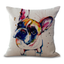 Bull dog oil painting series cotton and linen pillowcase