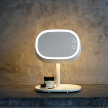 Desktop design mirror with led lamp