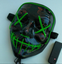 Halloween Cold Light Ghost Step Dance Clothes Glow Mask LED Flash Ghost Face Adult Fluorescent Dance Mask