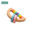 Bopoobo 1pc Baby Teether Safe Wooden Toys Mobile Pram Crib Ring DIY Crochet Rattle Soother Bracelet Teether Set Baby Product