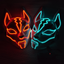 Halloween Sky Fox LED Glowing Mask Japanese Mask
