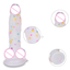 Rainbow transparent silicone penis masturbation