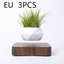 Magnetic Suspension Polygon Flower Pot Suspended Wood Grain Potted Plant Bonsai
