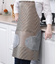 Waterproof apron anti-fouling work bib half-length waist stripe gown