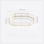 Golden vintage polygon mirror tray