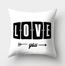 Simple black and white cushion cover