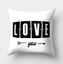 Simple black and white cushion cover