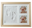 Baby Hand&amp;Foot Print Hands And Feet Mold Maker Solid Wooden Photo Frame With Cover Fingerprint Mud Set Baby Growth Memorial gift